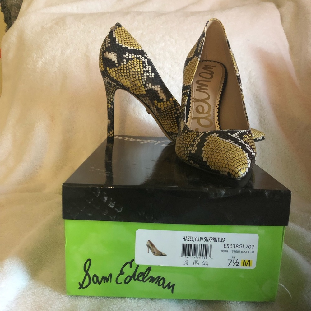 Sam Edelman 4 inch high heal snake skin look